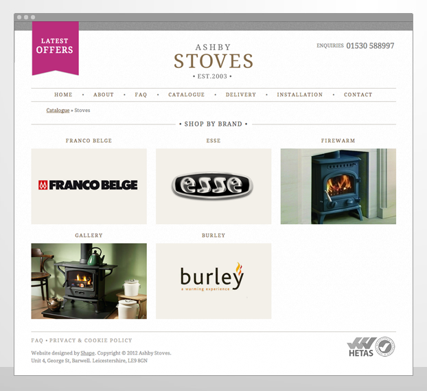Ashby Stoves category page